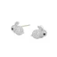 Micro Dát Full Zirconium Thời Trang Niche Thỏ Bông Tai Đơn Giản Nhỏ Dễ Thương