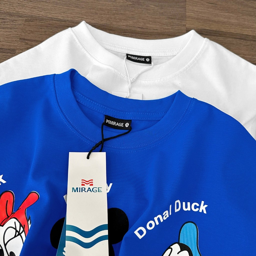 （Giao hàng 24h）Angela Áo Thun Mirage Hoạt Hình Local Brand Chất 100% Cotton Mềm Mịn Thoáng Mát.