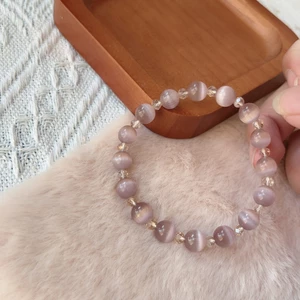 Thiết Kế Ban Đầu Vòng Tay Tính Khí Tươi Sáng Thanh Lịch Ánh Sáng Trưởng Thành Cảm Giác Lạnh Xám Tím Opal Cột Sống Nữ Nguyên Chất Vòng Tay Tự Nhiên