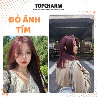 [NHIỀU DƯỠNG] Thuốc nhuôm tóc ĐỎ ÁNH TÍM phủ bạc Chamis lên màu không cần tẩy dưỡng tóc nữ tặng bộ dụng cụ