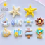 Set Charm Gắn Dép Hành Trình Đại Dương Sao Biển Kem Vàng Tàu Buồm Bãi Biển Nhiệt Đới Resin Cute 🌞⭐⛵🌴