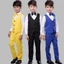 💕 Trẻ Em Bé Trai Bộ 5 Áo Khoác Chính Thức 3-12 Tuổi Trang Phục Áo Vest Phù Cưới Piano Lễ Hội Mới Lạ