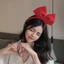 Đỏ Nơ Lớn Mũ Chạy Công Chúa Băng Đô Giáng Sinh Phụ Kiện Tóc Sinh Nhật Hình Ảnh Dễ Thương Ba Chiều Băng Đô 3E4F