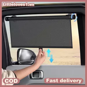 Littleloves1 Ô Tô Có Thể Thu Vào Tấm Che Nắng Ô Tô Bên Cửa Sổ UV Bloing Con Lăn Rèm Lưới PVC Để Sử Dụng Ban Ngày VN