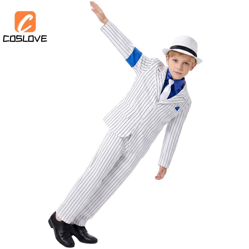 Trẻ Em Micheal Jackson Trắng Phù Hợp Với Khiêu Vũ Cosplay Quần Áo Trọn Bộ Trang Phục Trang Phục Cho Người Phụ Nữ Trình Diễn Sân Khấu Cosplay