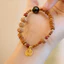 Vòng tay Cock Shore Ban đầu King Kong Bodhi Vòng tay Đá ô liu Citrine Mã não Pha lê Vòng tay đôi26052601