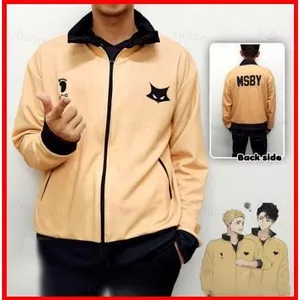 YB1 Haikyuu!! MSBY Áo Khoác Cosplay Trang Phục Karasuno Bokuto Shoyo Atsumu Áo Thể Thao Đồng Phục Thể Thao Áo Khoác Ngoài BY1