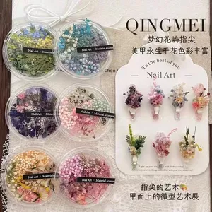Không Tặng Móng Tay Trang Sức Nhật Bản Hoa Nhiều Màu Sắc Tự Nhiên Monet Vườn Màu Sắc Phù Hợp Với Hoa Nhỏ Vật Liệu Trang Trí Móng Tay