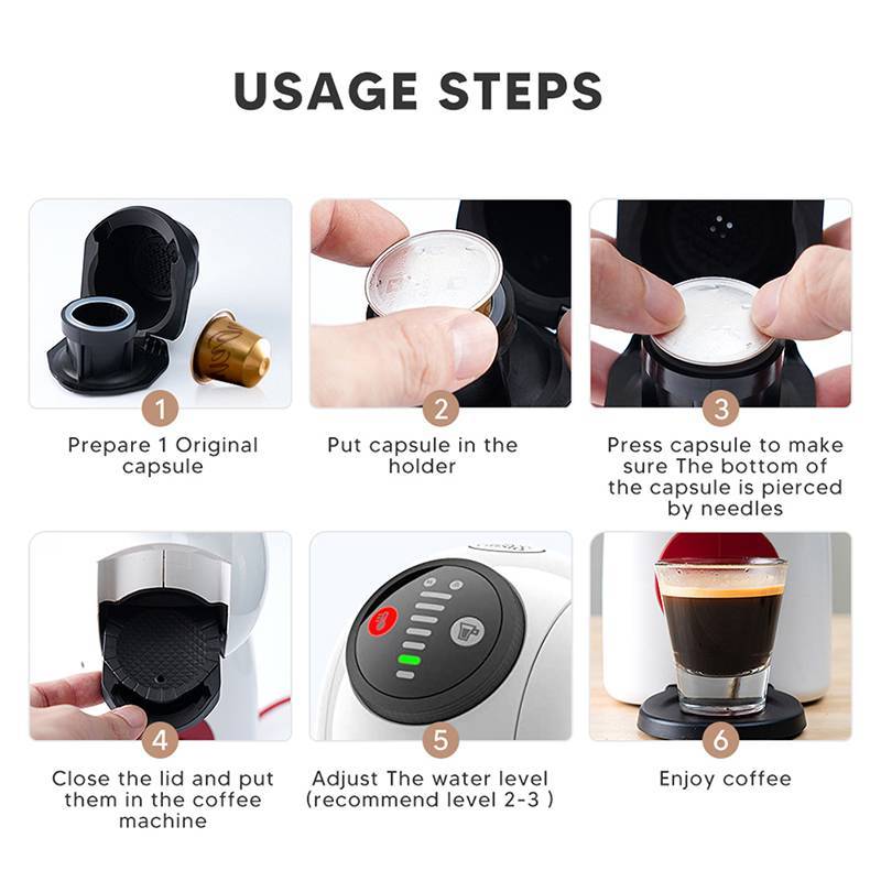 NS Dolce Gusto Genio S Có Thể Tái Sử Dụng Viên Cà Phê Bộ Chuyển Đổi Pod Máy Xay Có Thể Đổ Lại Cốc Cho Nhà Bếp Cà Phê Không Chất Thải Pha Kinh Nghiệm NS
