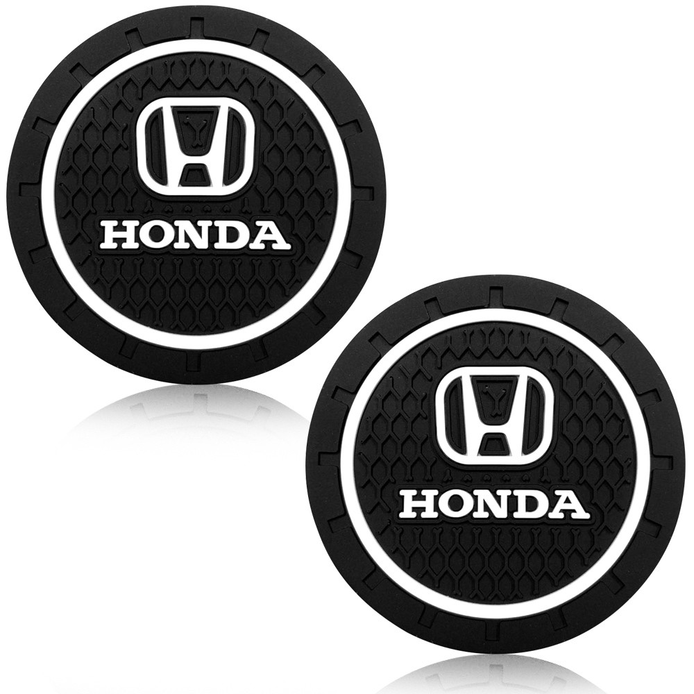 2 Chiếc Xe Coaster Cốc Nước Giá Đỡ Chai Miếng Lót Chống Trơn Trượt Thảm Silica Gel Chống Thấm Nước Cho Xe Honda Civic FIT Accord Prelude CRV Thành Phố 5 CRZ CRX Jazz HRV Phi Công Odyssey