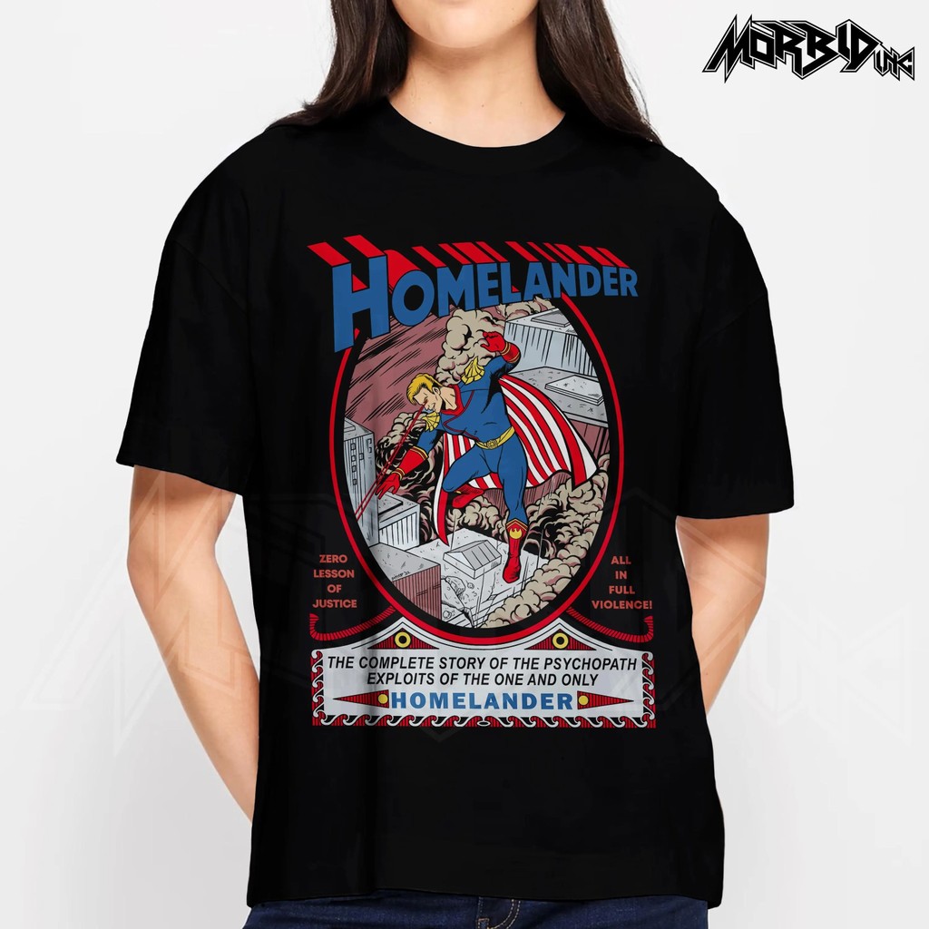 GN Homelander Retro Comic Áo thun The Boys Villain Tee 110CM-6XL tay ngắn NG