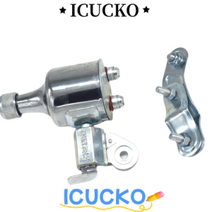 Máy phát điện đèn xe đạp ICUCKO, Động cơ hợp kim nhôm 12V 6W, Máy phát điện ma sát chống nước AC bạc thay thế bền bỉ để chiếu sáng xe đạp