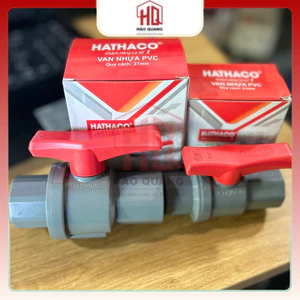 Van Nhựa PVC HATHACO – Van Khóa Nước PVC Tay Đỏ Chịu Áp Lực Tốt Dùng Cho Ống Nước Nhiều Kích Thước