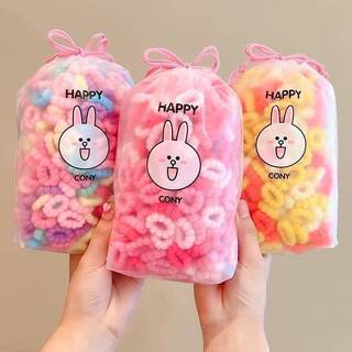 VRZ 100 dây buộc tóc nylon cao su co giãn nhiều màu cho bé gái, phụ kiện tóc trẻ em HOT