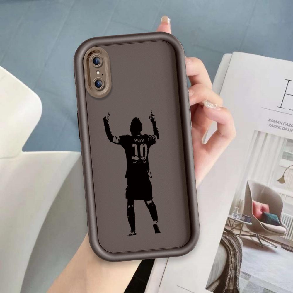 Ốp Lưng Cho iPhone X XR XS Max Hoạt Hình Silicon Xu Hướng Mềm Ốp lưng TPU NO.10 Messi Bóng Đá Sinh Viên Mắt Thiên Thần Ốp Lưng Chống Sốc