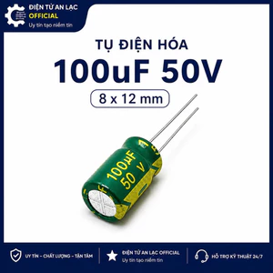 10 cái Tụ hóa 100uF 50V xanh lá 8x12mm chất lượng cao