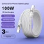 Cáp dữ liệu sạc / truyền Type C sang Type C / IOS 100W PD Cáp dữ liệu dệt Nylon sạc siêu nhanh Cáp dữ liệu sạc 2M / 3M