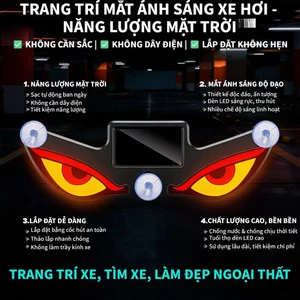 Cool Demon Eye Xe năng lượng mặt trời Đèn Neon USB Sạc không dây LED để chăm sóc bầu không khí nội thất