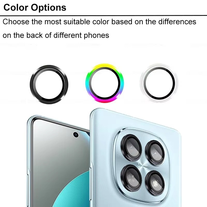 Dành Cho Redmi Note 15 Pro Plus 15R 15C 4G 5G 9D Hợp Kim Nhôm Bảo Vệ Ống Kính Máy Ảnh Vòng Bao Phim Cho Redmi Note 15 15Pro 15Pro + 5G 4G Mặt Sau Ống Kính Cường Lực Bảo Vệ