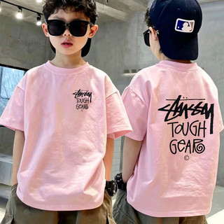 Áo Thun Trẻ Em Unisex In Chữ Thời Trang, Cotton Mềm, Áo Ngắn Tay, Phù Hợp Đi Học & Chơi, Cho Bé 3-12 Tuổi