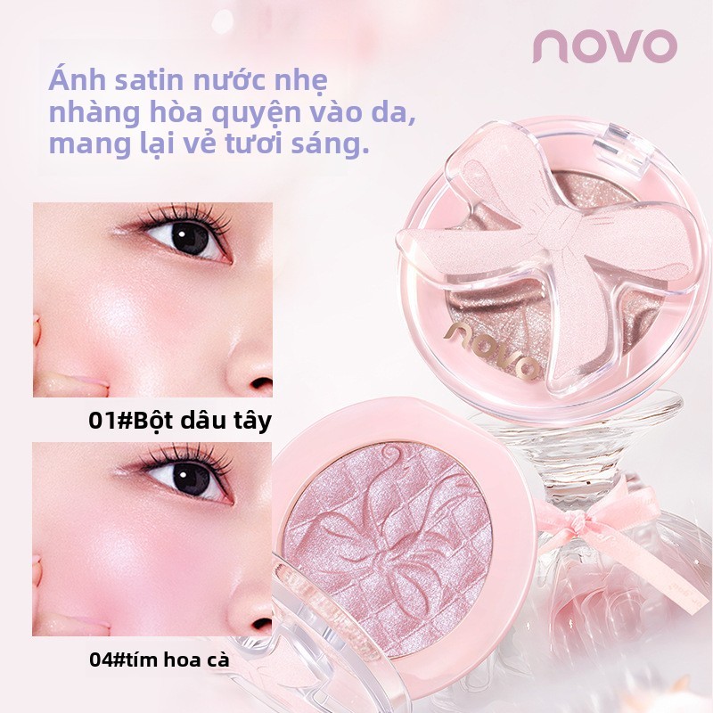 NOVO Hồng Satin Ballet Đơn Sắc Blush Sức Sống Cô Gái Làm Sáng Làm Nổi Bật Đường Viền Tự Nhiên Khỏa Thân Trang Điểm Người Mới Làm Trắng Đỏ