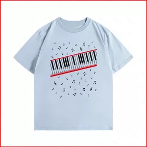 YB1 Michael Jackson Beat It American retro piano ghi chú lưu niệm Áo thun mùa hè tee BY1