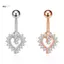 JULYHOT Thép Không Gỉ Hoa Bướm Bụng Nút Nhẫn Dành Cho Nữ Pha Lê Zircon Trái Tim Rốn Xuyên Trang Trí Gợi Cảm Cơ Thể Trang Sức Massivedeals