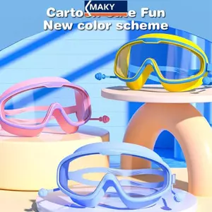 MAKY Kính lặn chuyên nghiệp khung lớn chống nước và chống sương mù phổ biến trực tuyến, Kính bơi dành cho người lớn VN