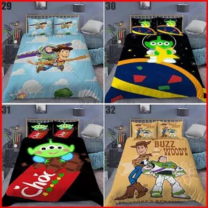 ST2 Hoạt Hình Đồ Chơi Câu Chuyện 3in1 Bộ Chăn Ga Gối Chăn Gối Phòng Ngủ Thoải Mái Phù Hợp Với TS2