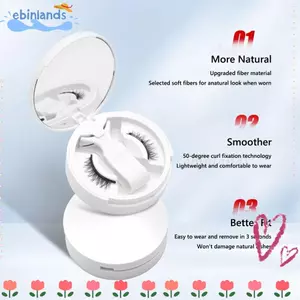 Bộ lông mi từ tính EBINLANDS, Lông mi từ tính có thể tái sử dụng tự nhiên có dụng cụ bôi, Di động Không cần keo Lông mi giả từ tính cho nữ