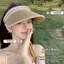AqToCna Nữ Mở Top Mũ Đi Biển Ống Hút Raffia Với Ngọc Trai Thêu Vành Rộng Tấm Chắn Chống Nắng Cho Bể Bơi Và Du Lịch AqToCna