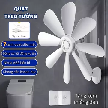 Quạt treo tường 8 cánh treo nhà vệ sinh quạt tránh nóng quạt điện gắn tường nhà bếp không tiếng ồn....,,,,,,aaaabbb