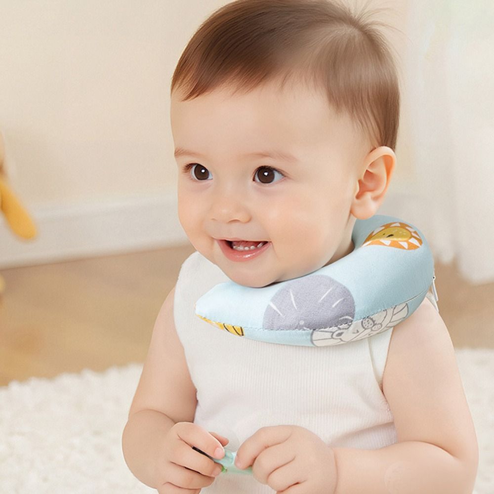 Gối hỗ trợ cổ cho bé HOBBYIN, Thiết kế cong Đệm định vị đầu cho trẻ sơ sinh có thể điều chỉnh, Dây kéo ẩn Cotton Cảm ứng mềm mại Gối ngủ cho bé ngủ cho bé