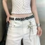 Thắt lưng in chấm bi màu trắng đen - Trang phục đường phố hàng ngày - Phụ kiện trang trí váy - Thắt lưng phong cách Hàn Quốc - Dây thắt lưng bằng da PU có thể điều chỉnh / Giao hàng miễn phí