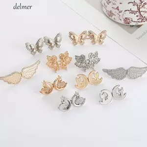Khóa thắt lưng DELMER, Bộ điều chỉnh nút bướm vô hình không cần đinh, Váy thắt chặt quần bạc thỏ mèo tinh tế