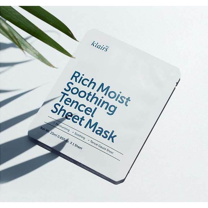 Combo 5 Mặt nạ giấy Dear Klairs Rich Moist Soothing Tencel Sheet Mask 25 ml [FS]