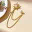 Trâm cài ốc sao biển có dây chuyền sel Thanh lịch Lapel Pin dành cho nam nữ Quà tặng hoàn hảo để trang trí áo sơ mi phù hợp