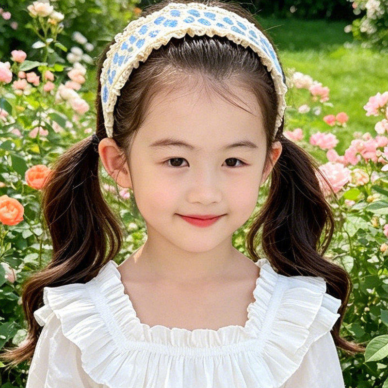 💋loli💋Băng Đô Miếng Dán Tóc Velcro Magic Dán Hoa Dễ Thương Thời Trang Hàn Quốc - Phụ Kiện Tóc
