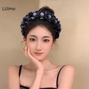 LUImo Hàn Quốc Kim Cương Giả Nơ Tóc Vòng Tính Khí Ngọt Rộng Viền Thời Trang Đa Năng Phụ Kiện Tóc Cho Bé Gái Quà Tặng SBS
