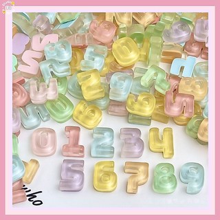 Đồ trang trí chữ cái màu pastel trong suốt, phong cách Hàn Quốc nữ tính, phù hợp nhiều không gian