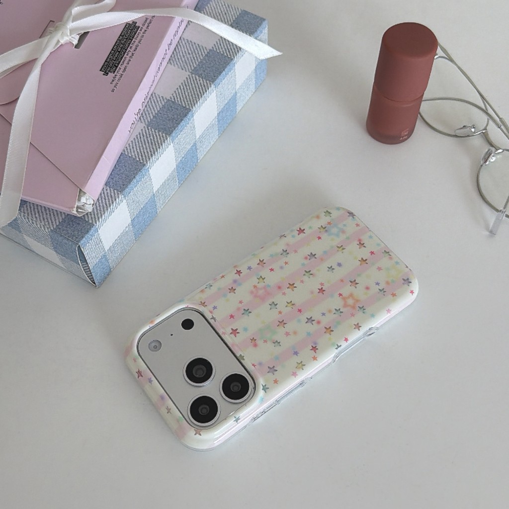 Ốp Điện Thoại Ngôi Sao Màu Cho IPhone 17 Pro Max 17 16 15 14 13 Ốp Điện Thoại Chống Rơi