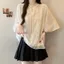 Pháp Phong Cách Nhẹ Nhàng Ren Ba Phần Tư Tay Áo Sơ Mi Ren Xuân Hè Phong Cách Mới Cổ Ren Phù Hợp Với Áo Sơ Mi Nhỏ Sang Trọng Đẹp Top