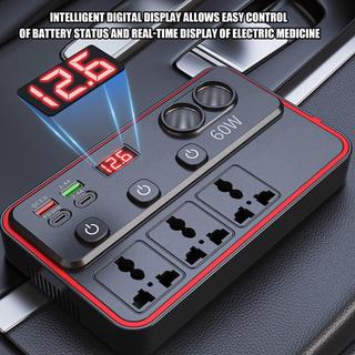 Biến tần cho ô tô có cổng USB Bộ chuyển đổi di động Biến tần nguồn ô tô có ổ cắm cho ô tô Sedan haoyisvn
