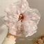 Mềm Seersucker Hồng Hoa Scrunchy Dây Buộc Tóc Cao Cấp Cổ Tích Lười Đầu Phụ Kiện Tóc Quá Khổ