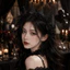 Mũ đội đầu màu đen THEGIRL8B dành cho nữ, Vương miện ren hoa hồng màu đen thanh lịch Gothic, Phong cách đen tối thoải mái DIY Halloween Hair Hoop Lễ kỷ niệm sinh nhật