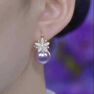 Nhẹ Sang Trọng Cao Cấp Zircon Hoa Ngọc Trai Bông Tai Nữ 2024 Phong Cách Mới Thời Trang Hai Mặt Bông Tai Sang Trọng Tất Cả Trận Đấu Bông Tai 2026-6-8