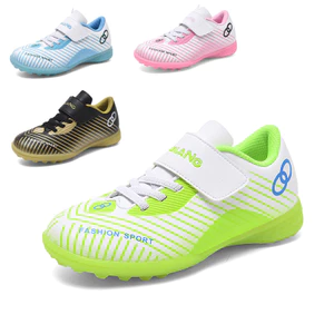 Giày bóng đá trẻ em mới Tập luyện thi đấu phẳng Velcro cho bé gái 6FYU