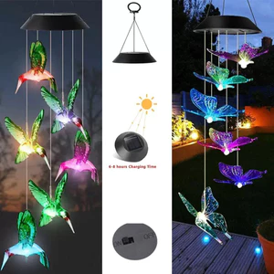 Chim ruồi năng lượng mặt trời Chuông gió chạy bằng năng lượng mặt trời Tiết kiệm năng lượng để trang trí lễ hội ngày lễ