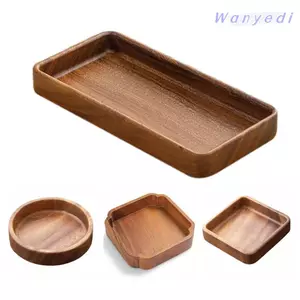 Khay Ăn Nhẹ WANYEDI, Đĩa Kẹo Xếp Chồng Bằng Gỗ, Viền Mịn Tự Nhiên Phong Cách Nhật Bản Món Tráng Miệng Đĩa Trái Cây Phục Vụ