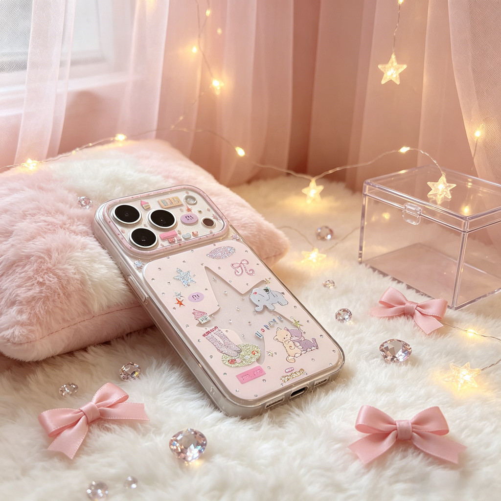 Ốp lưng iPhone họa tiết động vật hoạt hình ngôi sao phù hợp cho iPhone 17 Pro Max 16, 15, 14, iPhone 13 Vỏ bảo vệ chống rơi HIPM